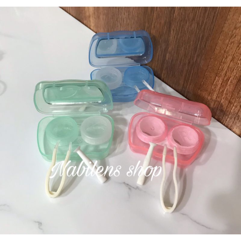Khay gương đựng lens mini kèm dụng cụ đeo