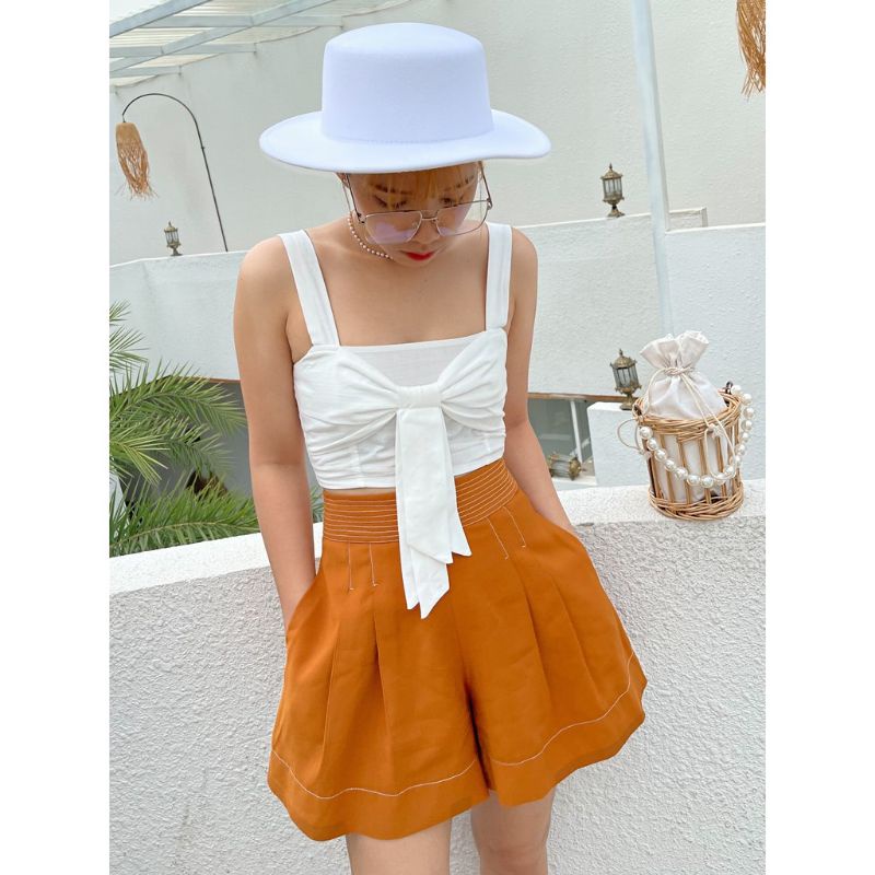 Thanh lý Quần Short Ống rộng xếp ly size S HOO DESIGN (NEW)