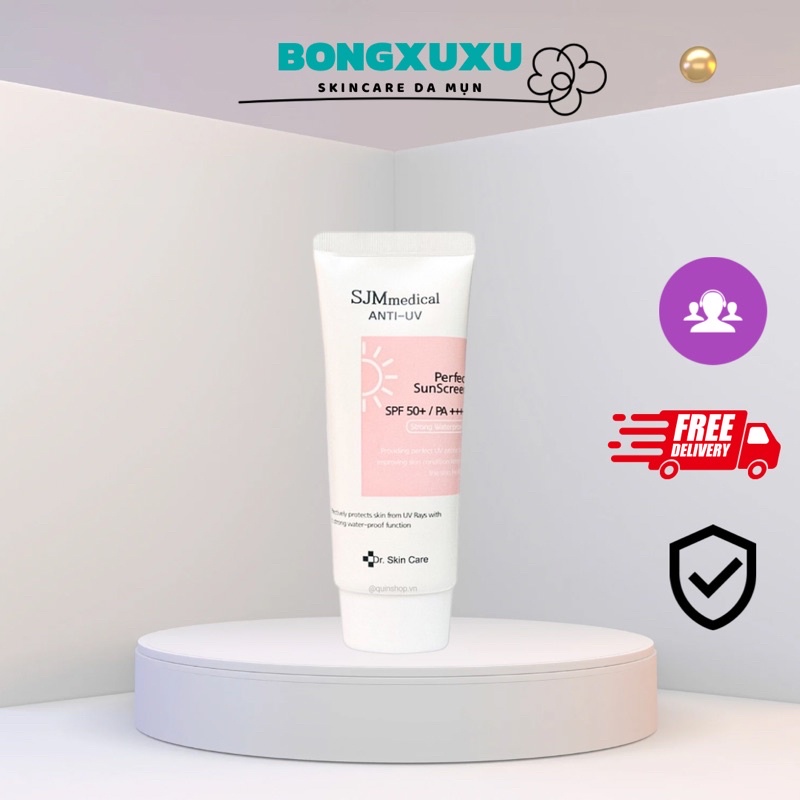 Kem Chống Nắng Chống Nước Nâng Tone Da SJM Medical Anti-UV Perfect SunScreen SPF 50, PA++++ 60ml