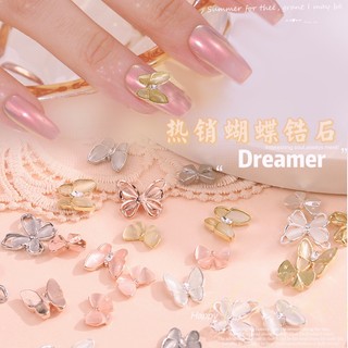 Charm buớm mắt mèo, Charm bướm đá cao cấp trang trí móng