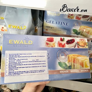 [Hộp 1kg] Gelatine lá Ewald Đức
