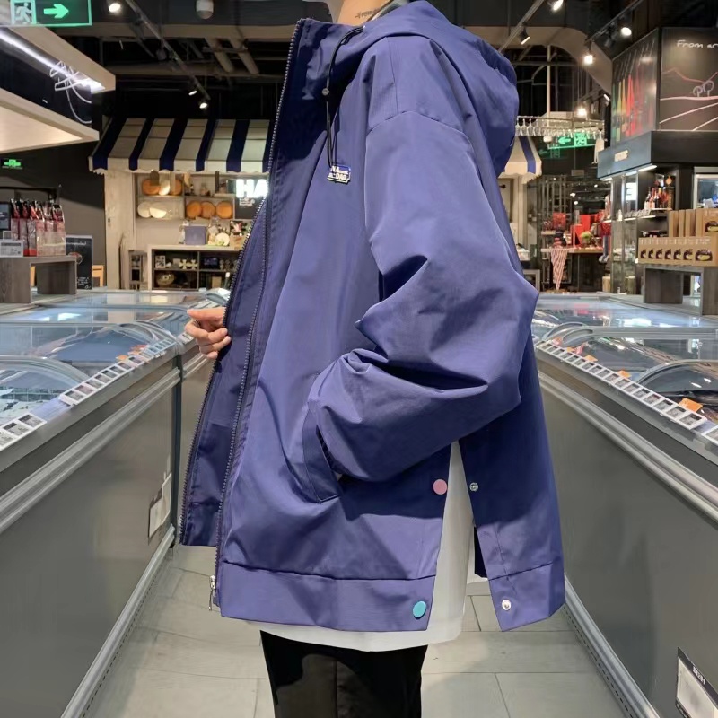 Áo Khoác Nam Thời Trang Tay Dài Có Nón Màu Trơn Phong Cách Retro Hàn Quốc Cho áo khoác nam cao cấp áo khoác bomber áo khoác gió nam nữ