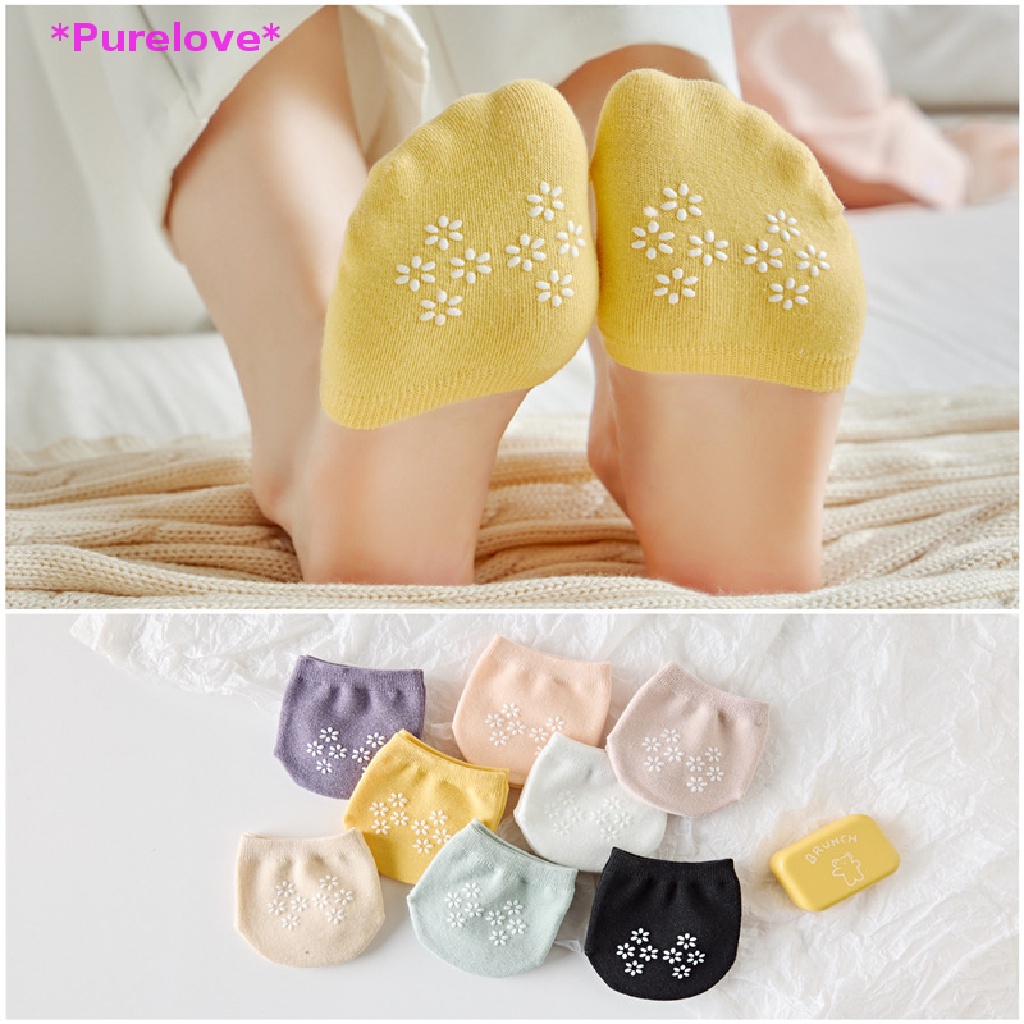 Purelove > Vớ Cotton Vô Hình Thoải Mái Phong Cách Hàn Quốc Dành Cho Nữ Trượt Chân Perempuan Stoking Sepa No Show Mới