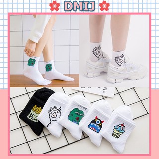 Tất nam nữ cổ cao họa tiết ếch xanh meme nhiều mẫu đáng yêu