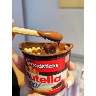 Bánh que chấm sô cô la snack nutella & go breadstick nhập khẩu mỹ - sốt chocolate kem hạt dẻ nutella đặc quánh, béo ngọt