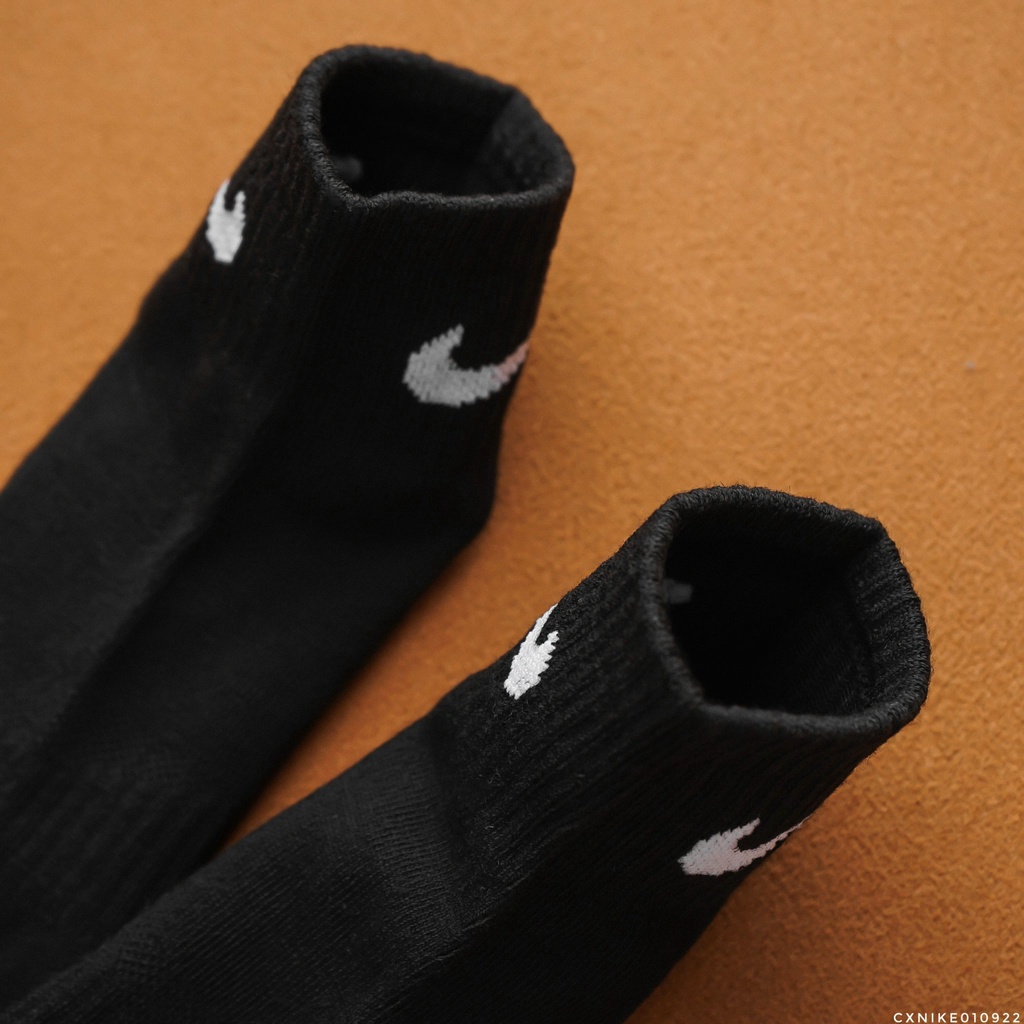 [ CAO CẤP ] Full Set 3 đôi vớ/tất thể thao cổ trung dệt kim dày dặn, thông thoáng 10922