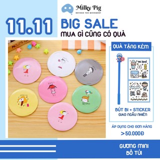 Gương Trang Điểm Make Up 1 Mặt - Gương Mini Cầm Tay Bỏ Túi ( Hàng Tuyển Chọn)
