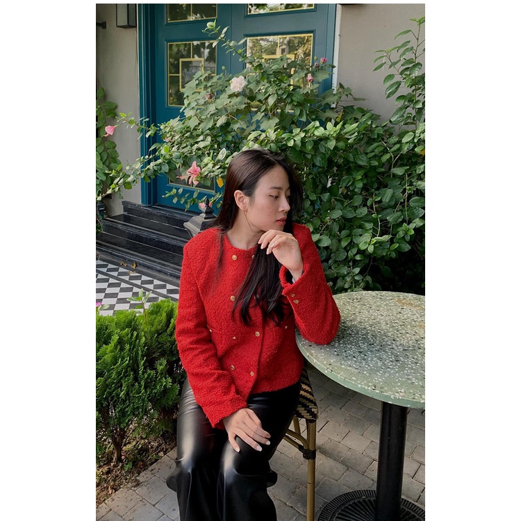 Ảnh thật 4 hình cuối-HC626.Áo khoác Tweed dáng ngắn phong cách Âu Mỹ kiểu US Zar sang chảnh