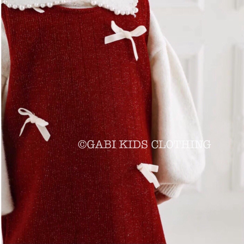 Set 3 váy nhung đỏ