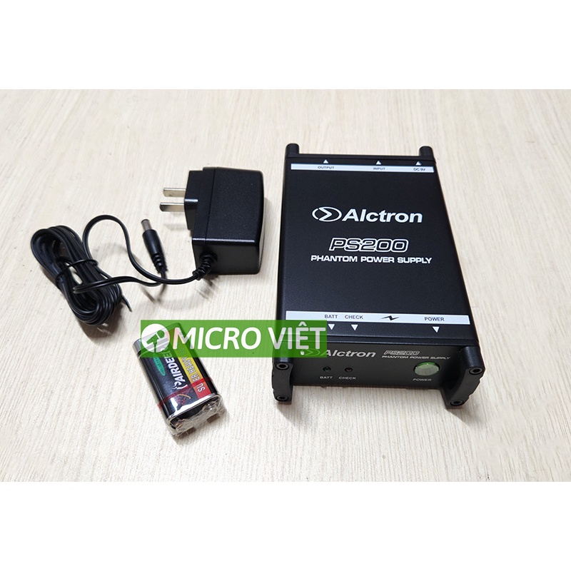 Nguồn phụ phantom 48v + Alctron ps200 2 trong 1 có thể sử dụng pin