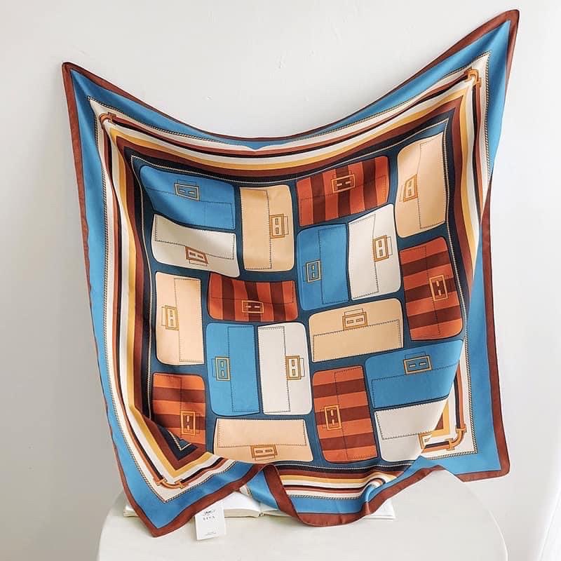 Khăn Lụa Vuông Choàng Size To 90*90 Cao Cấp