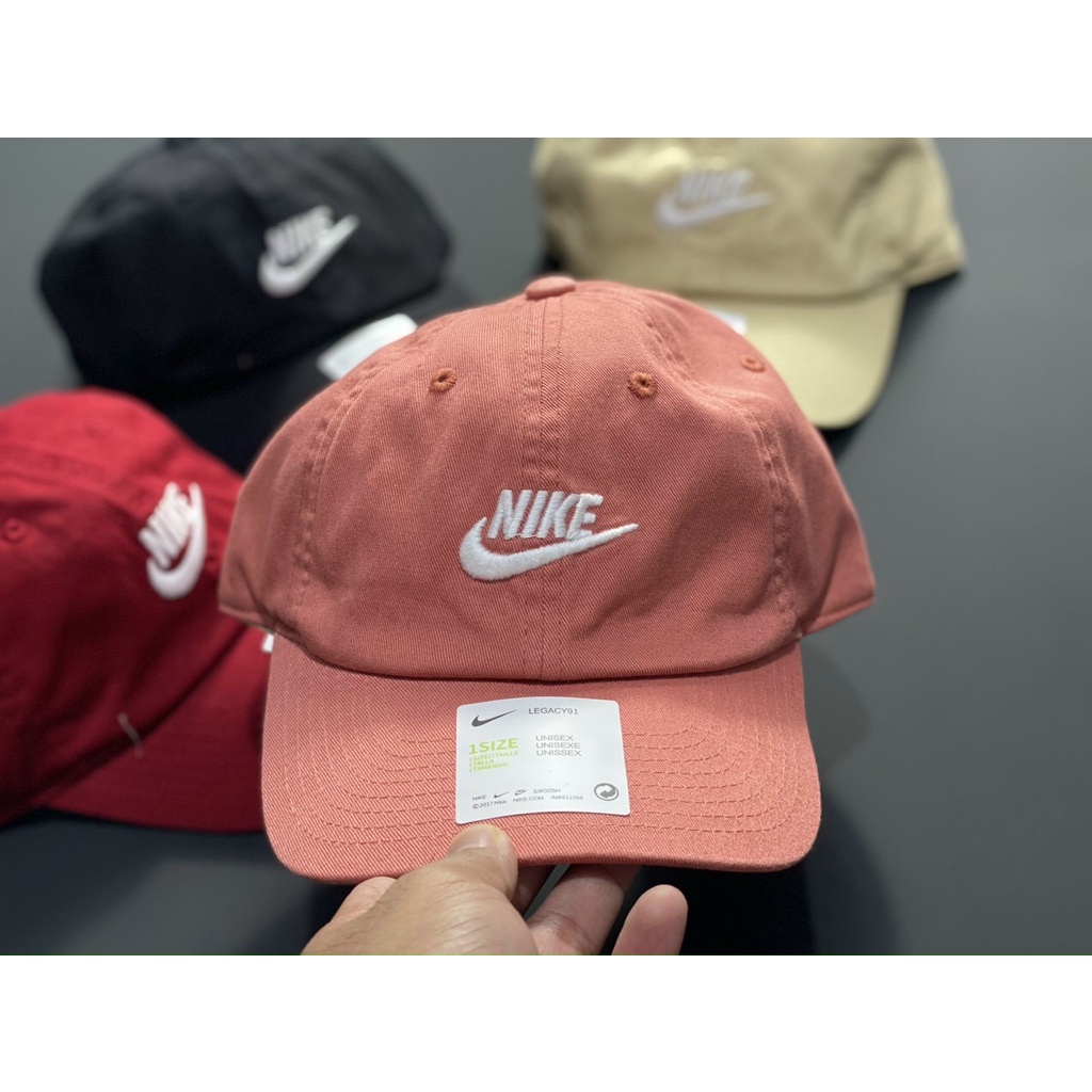 Xưởng Nón Mũ Giá Sỉ Nam Nữ Logo Nike, Màu Đỏ - đen - hồng nhạt - kem, Tự Chụp 100%, Nón Xinh HCM