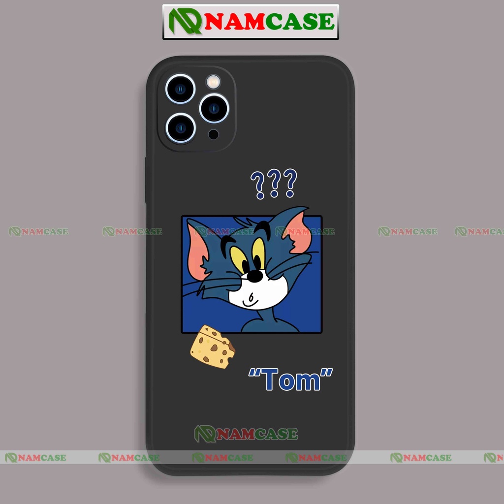 Ốp lưng điện thoại iPhone cặp đôi hoạt hình tom jerry cạnh vuông dẻo cho ip 6/6s/7/8/X/XS/XR/11/12/13/14 Pro Plus Max