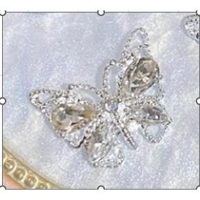 Mã charm buom trang trí nail màu bạc