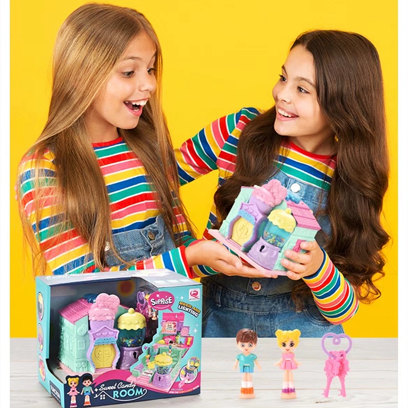 Đồ Chơi Nhà Búp Bê mini Có Nhạc Và Đèn Xinh Xắn Cho Bé Gái Từ 3-6 Tuổi