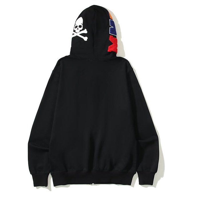 Bape Áo Hoodie cotton Có Khóa Kéo In Họa Tiết Thời Trang Cho Nam Nữ