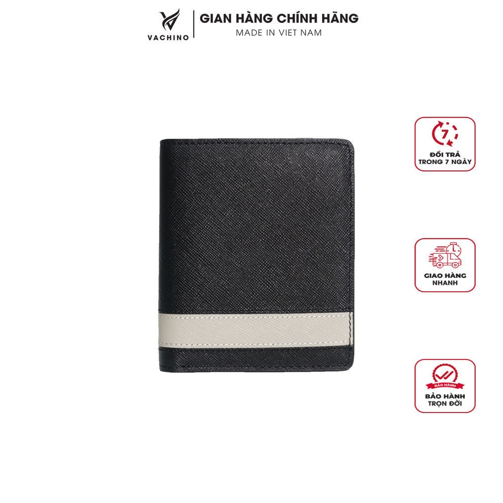Ví da nam chất liệu da bò thật 100% thương hiệu VACHINO-VN015