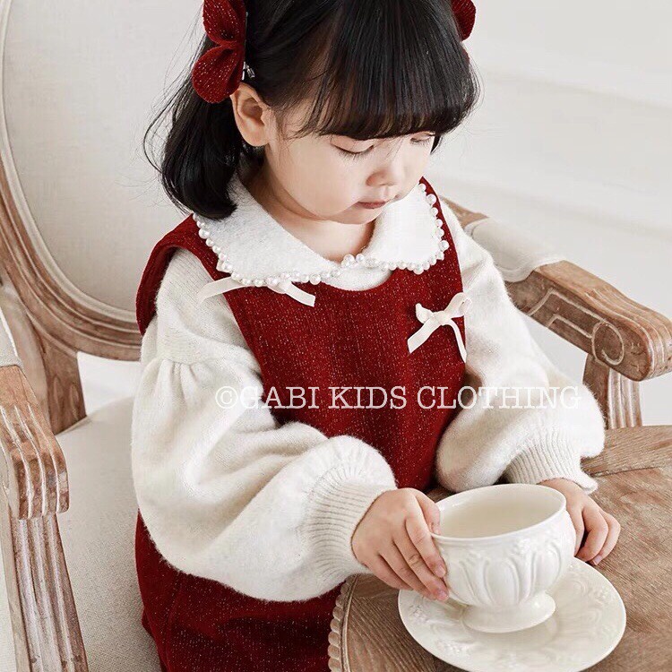 Set 3 váy nhung đỏ