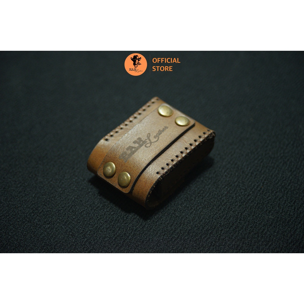 Bao Da Zip-po Màu Nâu Bóng - RAM Leather