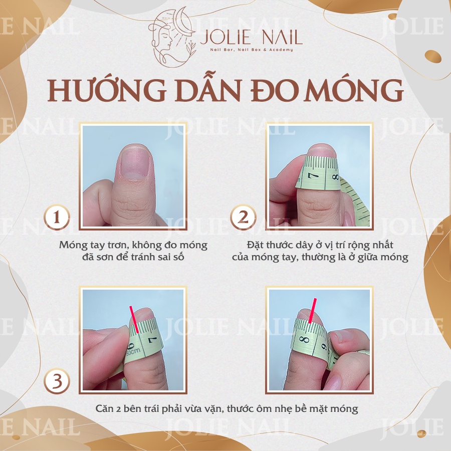 Nail Box thiết kế thủ công Jolie Nail - Nail Chuẩn Hàn Nhật Cute (Tặng 5 món phụ kiện: có miếng dán và keo)