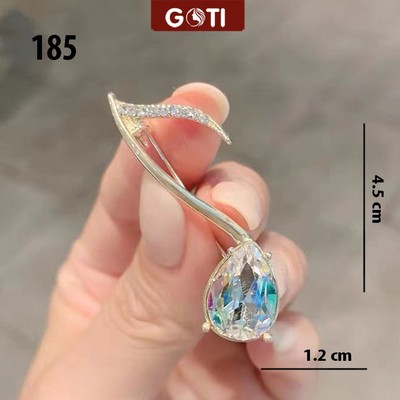GOTI - Tag Cài Áo Dáng Nốt Nhạc Đính Hạt Cao Cấp Kiểu Phụ Kiện Charm Cài Sang Trọng