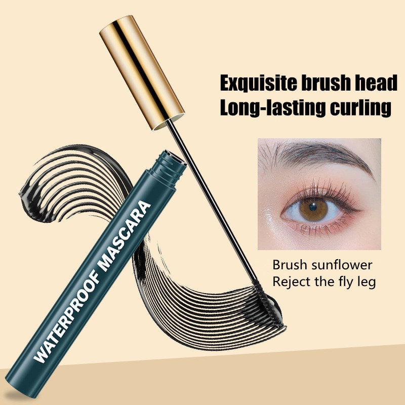 Mascara Bobeini 2 Màu Đầu Cọ Siêu Mịn Uốn Cong Làm Dày Lông Mi Lâu Trôi Kháng Nước Chống Thấm Mồ Hôi