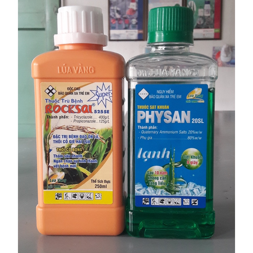 Cặp Rocksai & Physan phòng trừ bệnh đạo ôn và vi khuẩn