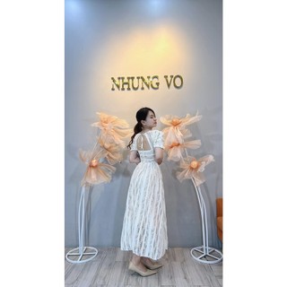 Đầm dự tiệc hở lưng thắt dây