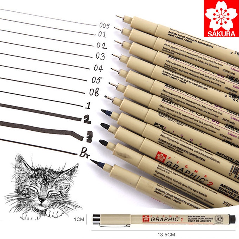 Bút Lông Vẽ Phác Thảo Ngòi Kim Chống Nước