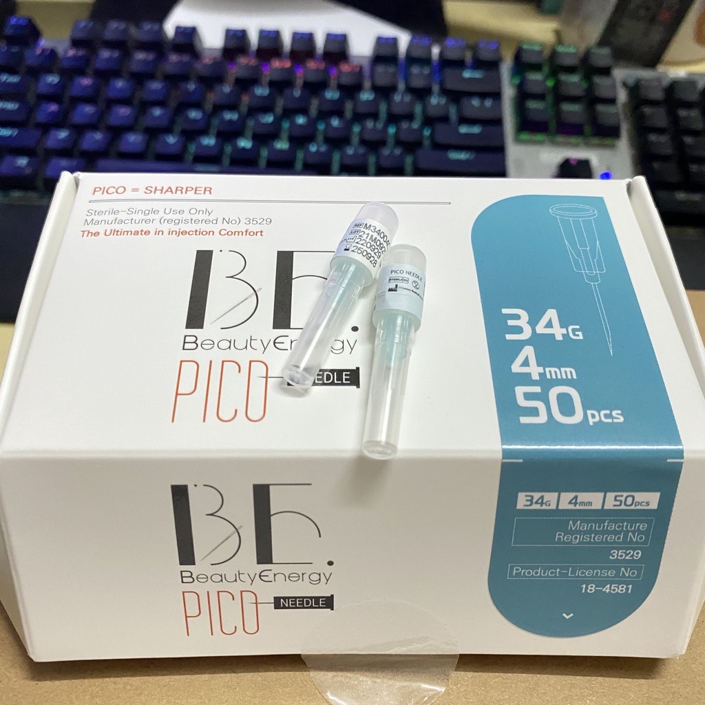 Đầu kim meso nano 34G 4mm kim XANH PICO nanoneedle siêu mỏng & nhỏ chuyên dùng tiêm tinh chất