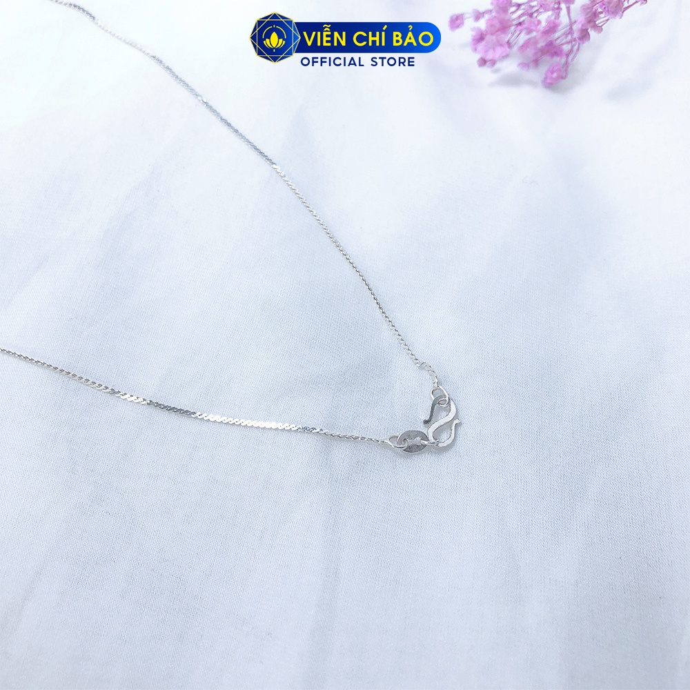 Dây chuyền bạc nữ xoắn móc chữ S chất liệu bạc S925 thời trang phụ kiện trang sức nữ Viễn Chí Bảo D400145
