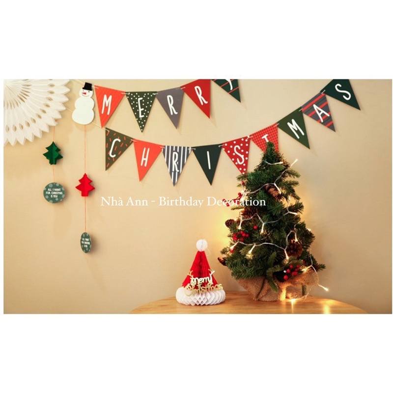 DÂY CHỮ MERRY CHRISTMAS TRANG TRÍ NOEL GIÁNG SINH - NHÀ ANN