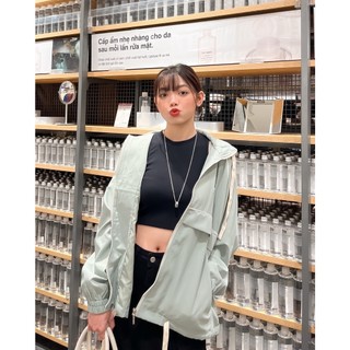 Áo khoác dù nữ phối viền freesize THE CIU - Fresh Jacket