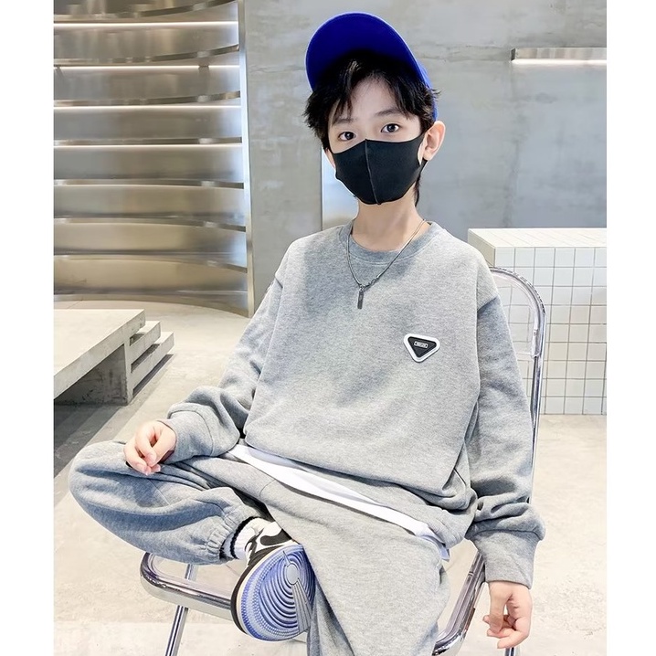 Set áo sweatshirt và quần dài BXPB dáng rộng thời trang dành cho bé trai 3-15 tuổi 110-170cm