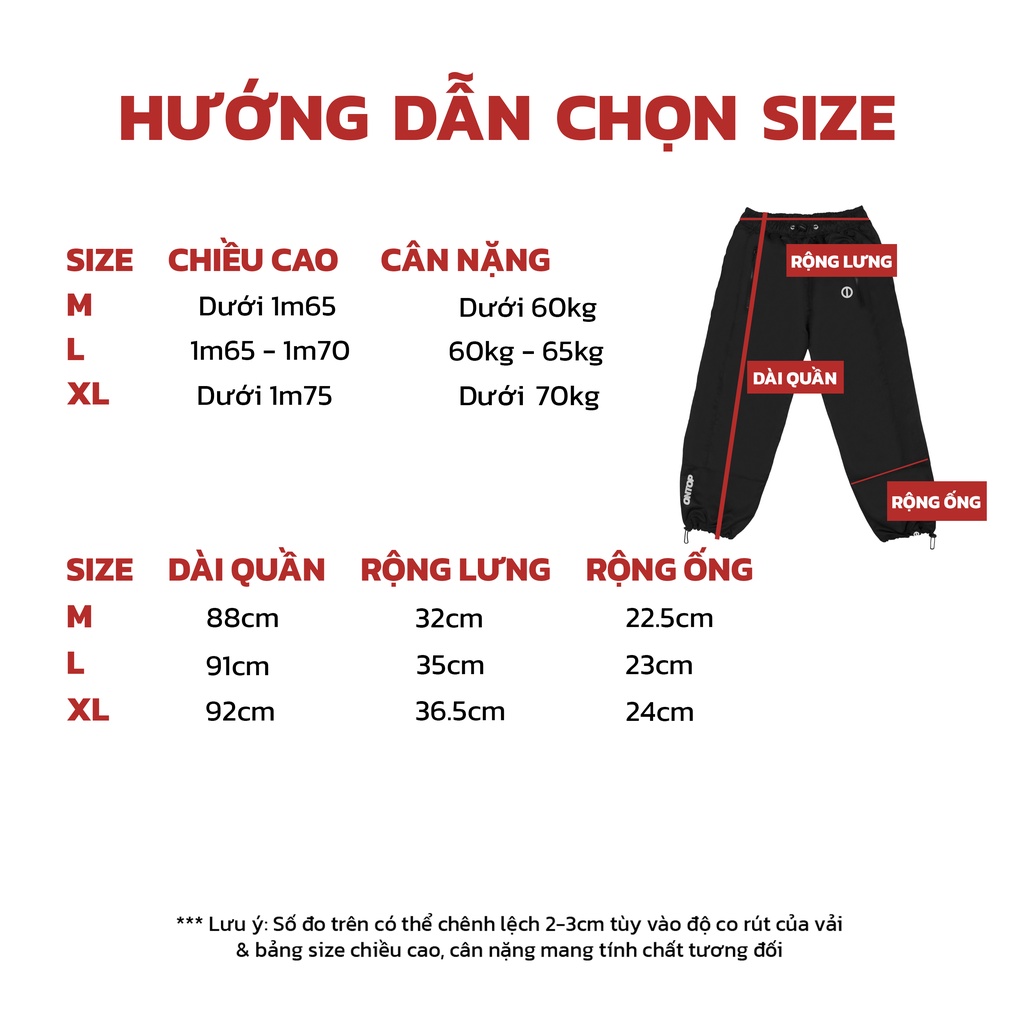 Quần dài thể thao nam màu đen local brand ONTOP - Bold Track Pant O15-Q2