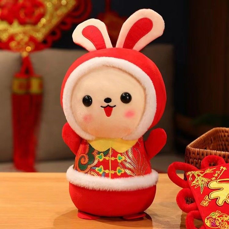 Búp Bê Nhồi Bông Hình Thỏ Dễ Thương Cho Bé