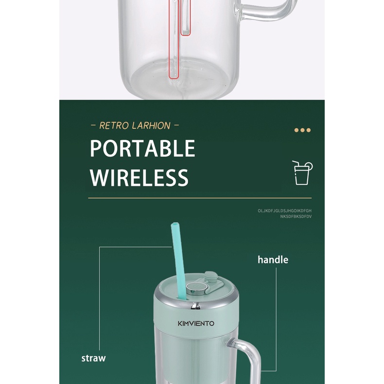 Máy Xay Sinh Tố Mini 8 Lưỡi Dao Bằng Nhựa Dày Dặn Đa Năng Kèm Sạc USB Tiện Dụng