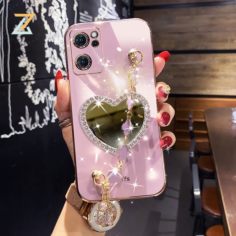 VIVO Y27 Y36 V27 V25 V23 Y22 Y35 Y02S Y21 Y33S Y21A Y15 Y17 Y12A Y16 Y21 Y12S Y12 Y20 Y11 Y01 Y15S V17 V19 Vỏ điện thoại silicon hình vòng tay gương tình yêu sang trọng cao cấp