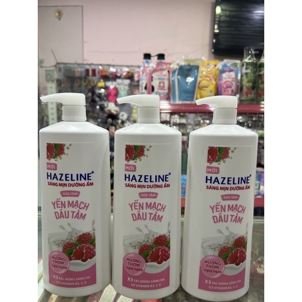 SỮA TẮM HAZELINE  YẾN MẠCH DÂU  TẰM (1 KÝ)