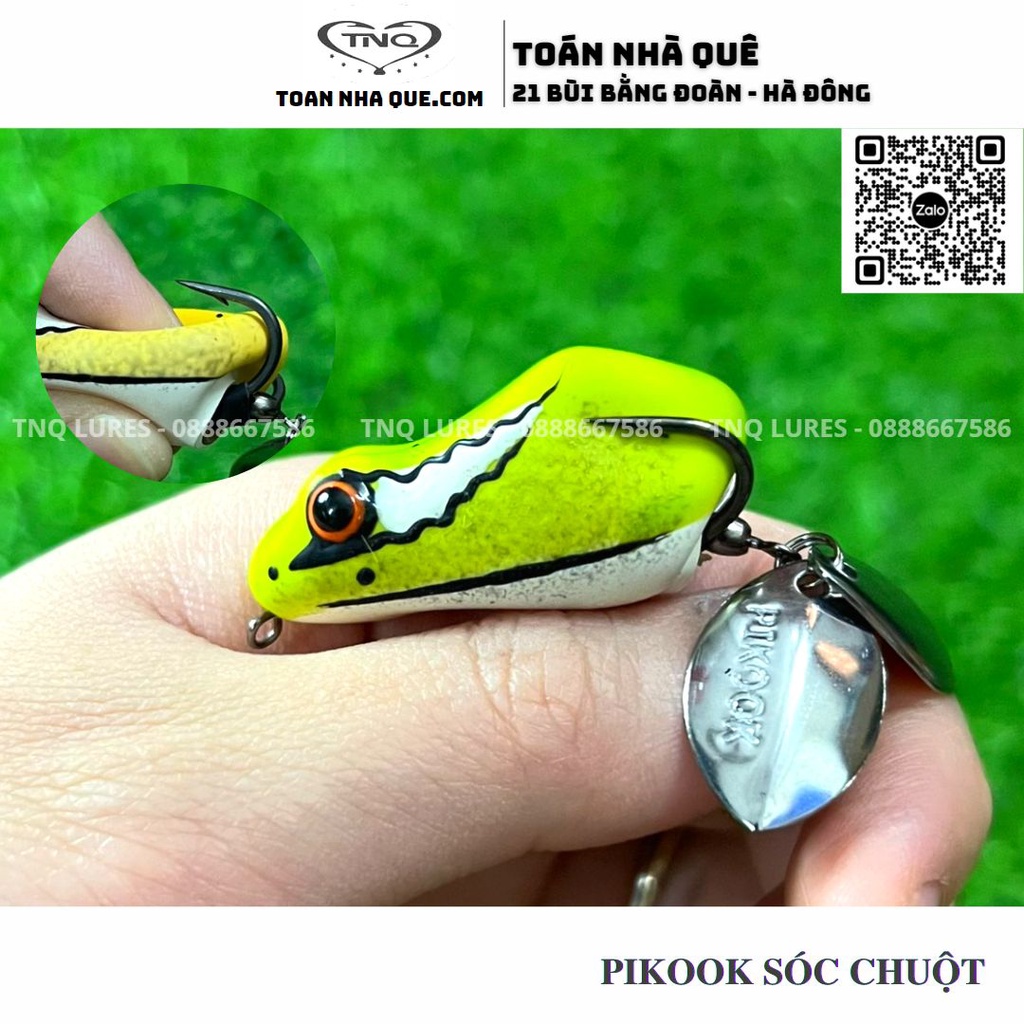 Nhái hơi sóc chuột Pikook Thái Lan - nổi 7.5G câu cá lóc, cá quả TNQ LURES - Toán nhà quê