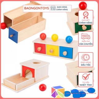 HỘP THẢ BÓNG CHUẨN MONTESSORI GIÚP TRẺ PHÁT TRIỂN VẬN ĐỘNG TINH,GIÁO CỤ CHO TRẺ TỪ 6 THÁNG ĐẾN 2 TUỔI - DG72