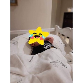 Bộ đệm chống trào ngược BONITABEBE cho bé + Chăn hè 2 lớp Loe mỏng nhẹ thoáng mát nhập khẩu Hàn Quốc