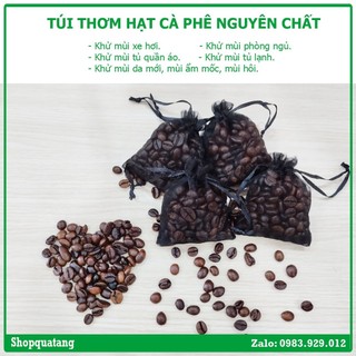 Túi thơm cà phê khử mùi 100% hạt nguyên chất