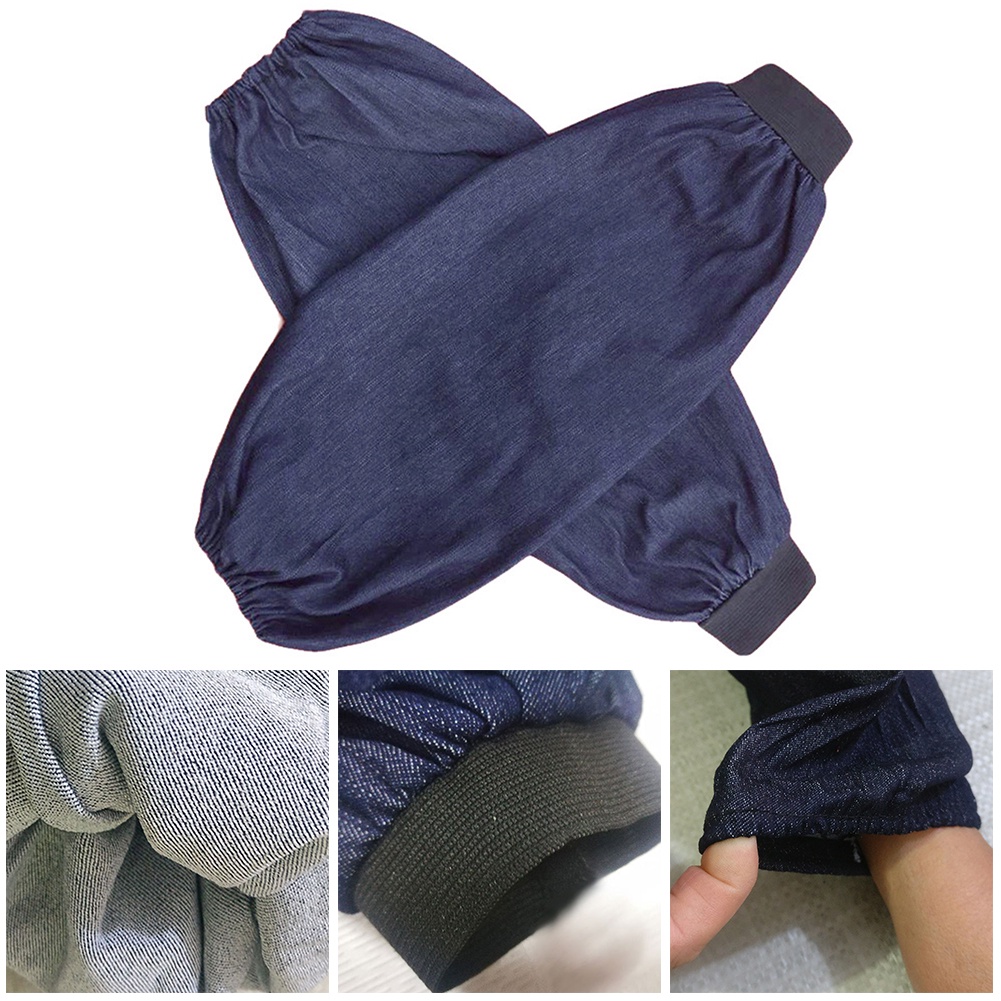 1 Cặp Ống Tay Áo Denim Dày Dặn Bảo Vệ Chống Bẩn