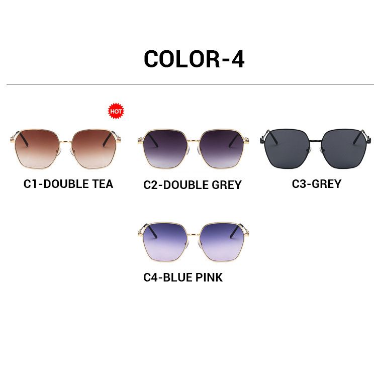 Kính Mát Gọng Kim Loại Chống Tia UV400 Thời Trang Cho Nữ