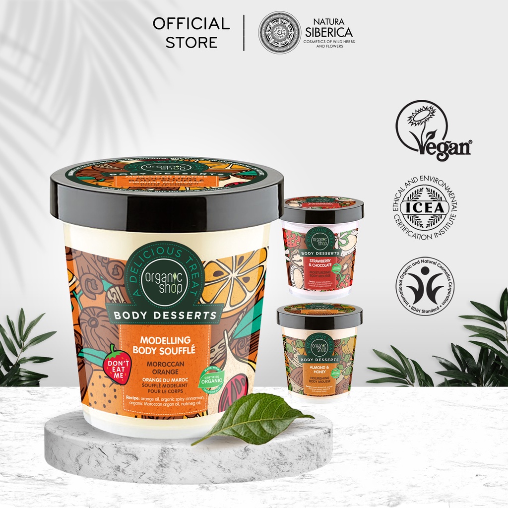 Tẩy tế bào chết body ORGANIC SHOP tẩy da chết toàn thân giúp cải thiện làn da mịn màng, tươi sáng, dưỡng ẩm da  450ml