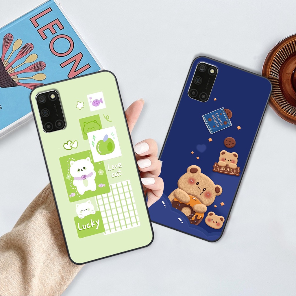 Ốp Oppo A52 / A92 gấu cute gấu dễ thương nhiều màu sắc ốp xinh cá tính