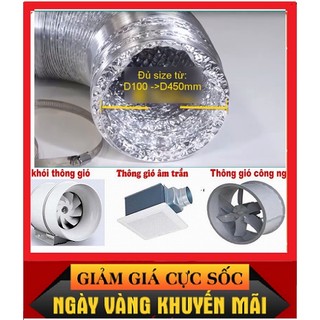 Ống sun bạc thông gió Phi 300mm máy hút mùi dài 8m.Dẫn khói cho các nhà hàng quán ăn