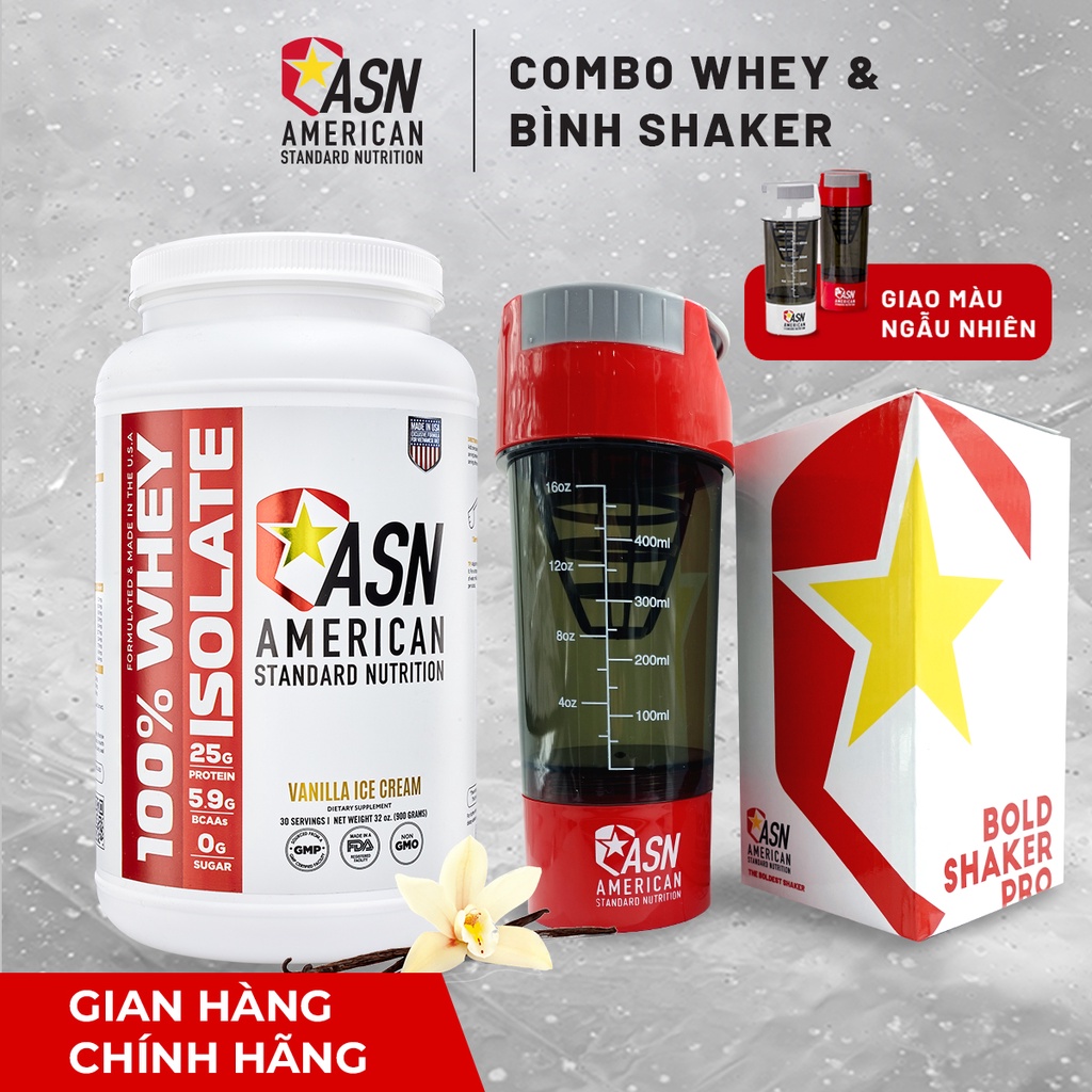 COMBO ASN WHEY PROTEIN ISOLATE & BÌNH SHAKER