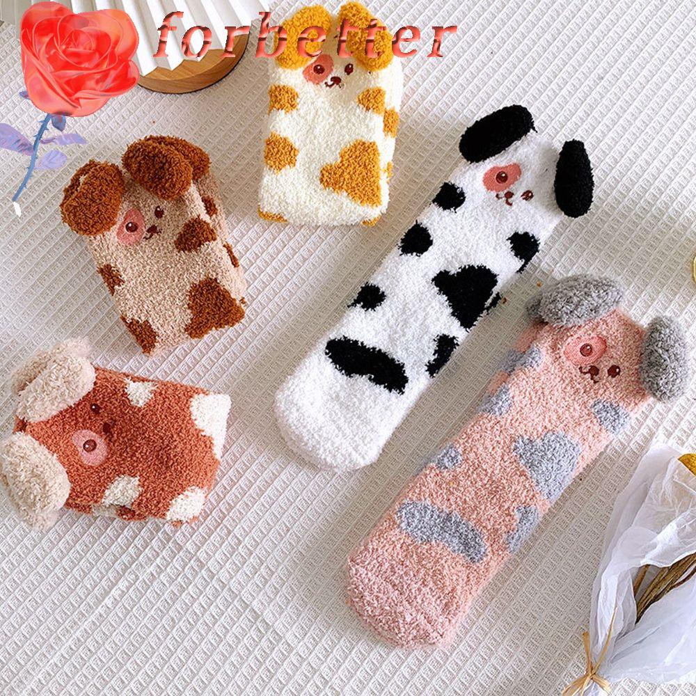 Đôi vớ mềm mại hình chú chó tai dài thoáng khí dễ thương cho nữ